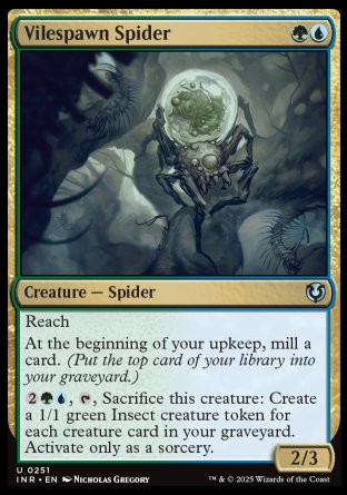 (251) Magic The Gathering Innistrad Remastered Single: Vilespawn Spider Holo Uncommon