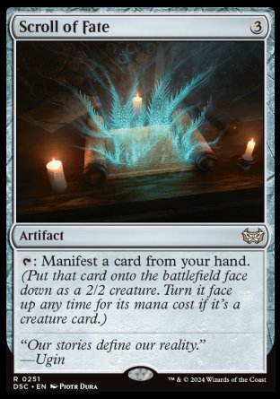 (251) Magic The Gathering Commander: Duskmourn: House of Horror Single: Scroll of Fate  Rare