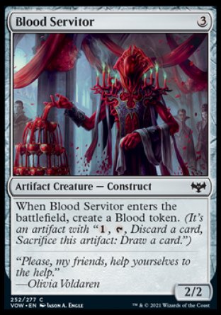 (252) Magic The Gathering Innistrad: Crimson Vow Single: Blood Servitor Holo Common