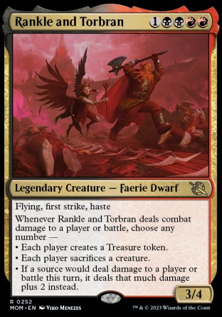 (252) Magic The Gathering March of the Machine Single: Rankle and Torbran Holo Rare