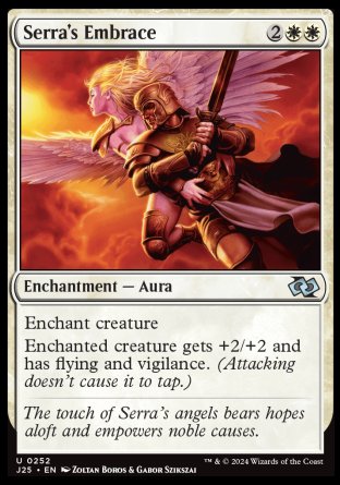 (252) Magic The Gathering Foundations Jumpstart Single: Serra's Embrace  Uncommon