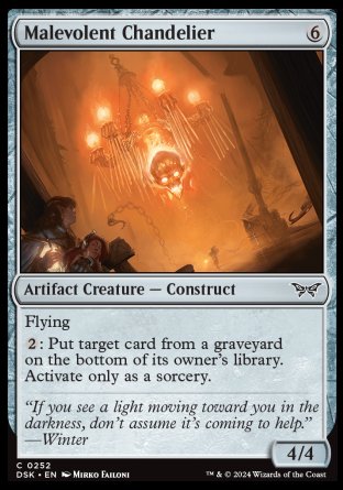 (252) Magic The Gathering Duskmourn: House of Horror Single: Malevolent Chandelier  Common