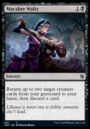 (252) Magic The Gathering Jumpstart Single: Macabre Waltz  Common
