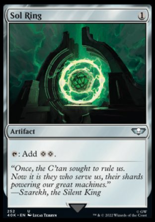 (252) Magic The Gathering Universes Beyond: Warhammer 40000 Single: Sol Ring (V.4)  Uncommon