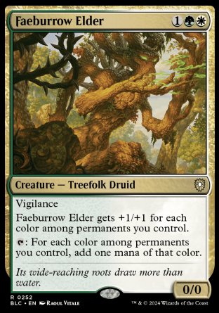 (252) Magic The Gathering Commander: Bloomburrow Single: Faeburrow Elder  Rare