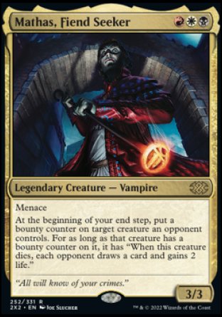 (252) Magic The Gathering Double Masters 2022 Single: Mathas, Fiend Seeker  Rare