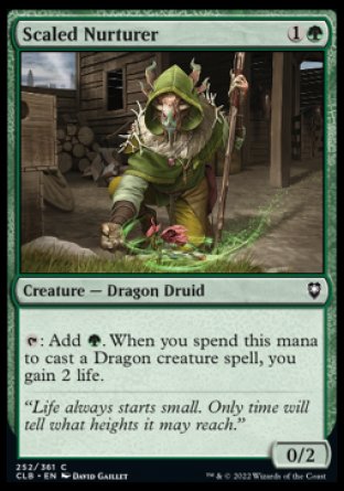 (252) Magic The Gathering Commander Legends: Battle for Baldur's Gate Single: Scaled Nurturer  Common