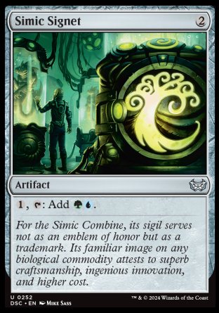 (252) Magic The Gathering Commander: Duskmourn: House of Horror Single: Simic Signet  Uncommon