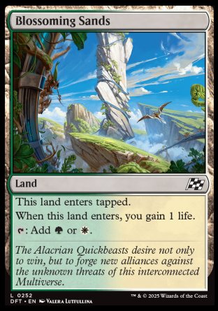 (252) Magic The Gathering Aetherdrift Single: Blossoming Sands  Common