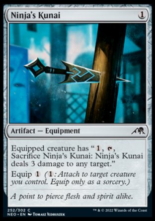 (252) Magic The Gathering Kamigawa: Neon Dynasty Single: Ninja's Kunai  Common