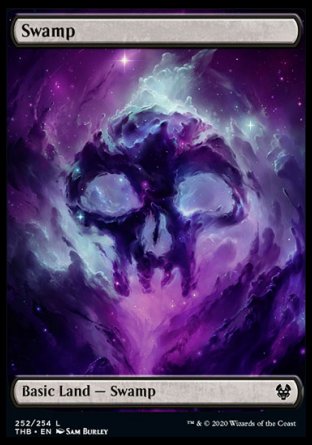 (252/254) Magic The Gathering Theros Beyond Death Single: Swamp Holo Land