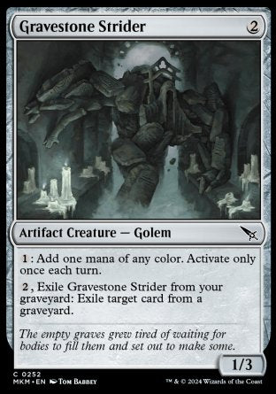 (252) Magic The Gathering Murders at Karlov Manor Single: Gravestone Strider Holo Common