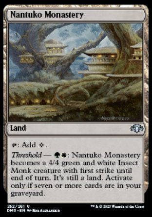 (252) Magic The Gathering Dominaria Remastered Single: Nantuko Monastery  Uncommon