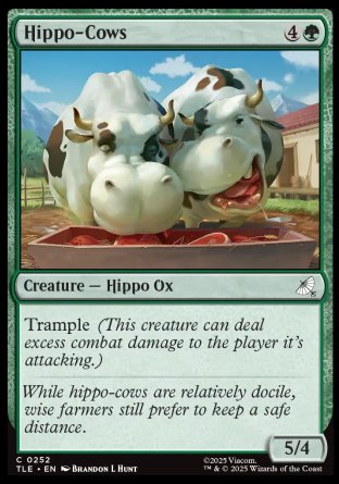 (252) Magic The Gathering Magic: The Gathering | Avatar: The Last Airbender: Eternal Single: Hippo-Cows Holo Common