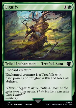 (252) Magic The Gathering Commander: The Lord of the Rings: Tales of Middle-earth Single: Lignify  Common
