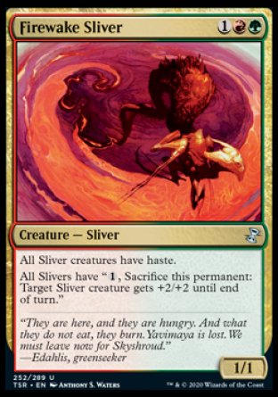 (252/289) Magic The Gathering Time Spiral Remastered Single: Firewake Sliver Holo Uncommon