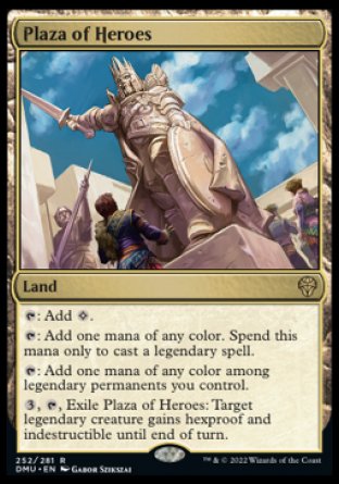 (252) Magic The Gathering Dominaria United Single: Plaza of Heroes  Rare