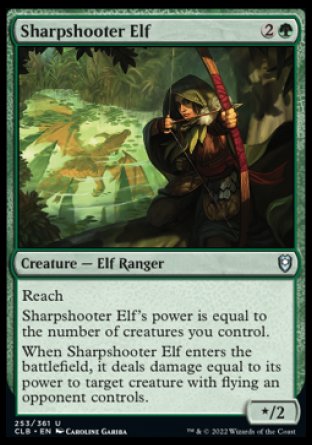 (253) Magic The Gathering Commander Legends: Battle for Baldur's Gate Single: Sharpshooter Elf  Uncommon