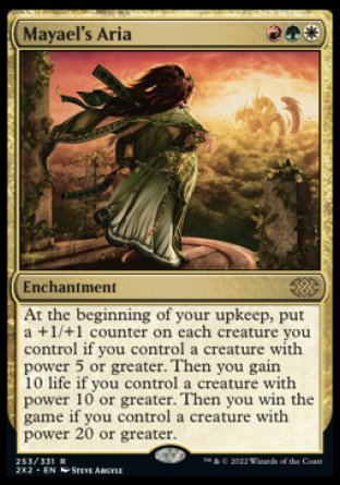 (253) Magic The Gathering Double Masters 2022 Single: Mayael's Aria Holo Rare
