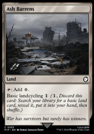 (253) Magic The Gathering Universes Beyond: Fallout Single: Ash Barrens  Holo Common