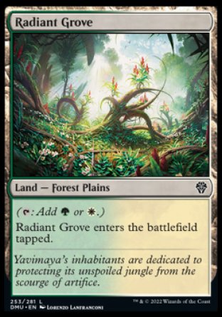 (253) Magic The Gathering Dominaria United Single: Radiant Grove Holo Common