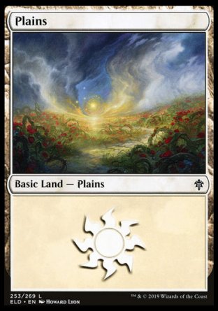 (253/269) Magic The Gathering Throne of Eldraine Single: Plains (V.4) Holo Land
