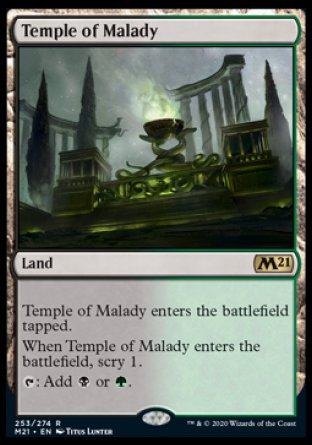 (253) Magic The Gathering Core 2021 Single: Temple of Malady Holo Rare