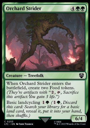 (253) Magic The Gathering Commander: The Lord of the Rings: Tales of Middle-earth Single: Orchard Strider  Common