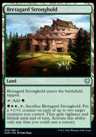 (253/285) Magic The Gathering Kaldheim Single: Bretagard Stronghold  Uncommon