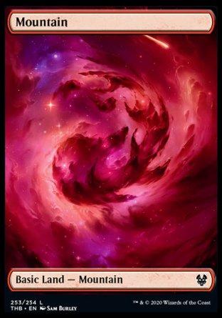 (253/254) Magic The Gathering Theros Beyond Death Single: Mountain Holo Land
