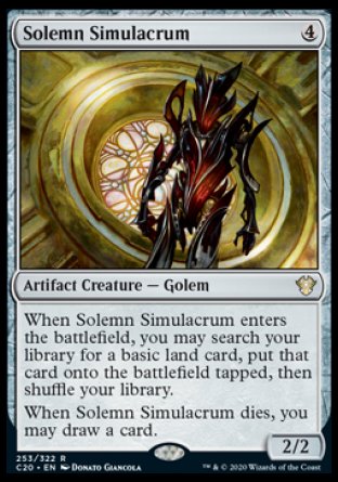 (253/322) Magic The Gathering Commander: Ikoria Single: Solemn Simulacrum  Rare