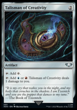 (253) Magic The Gathering Universes Beyond: Warhammer 40000 Single: Talisman of Creativity Holo Uncommon
