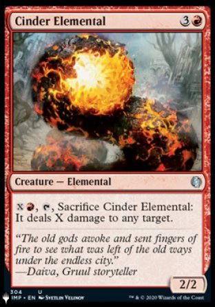 (304) Magic The Gathering The List Single: Cinder Elemental  Uncommon