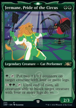 (253) Magic The Gathering Unfinity: Extras Single: Jermane, Pride of the Circus (V.1) Holo Rare