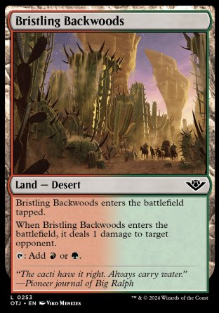 (253) Magic The Gathering Outlaws of Thunder Junction Single: Bristling Backwoods  Holo Land