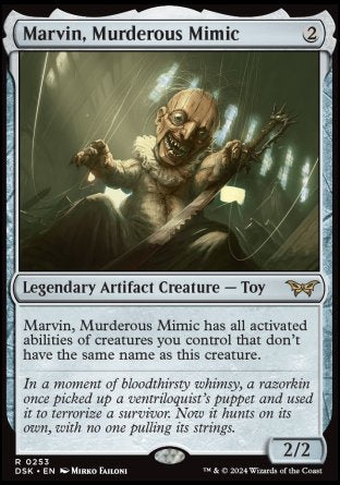 (253) Magic The Gathering Duskmourn: House of Horror Single: Marvin, Murderous Mimic  Rare
