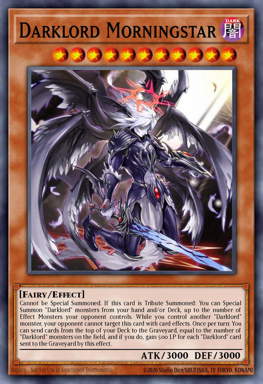 (105) YuGiOh TCG MAGO: Maximum Gold Single: Darklord Morningstar  Rare