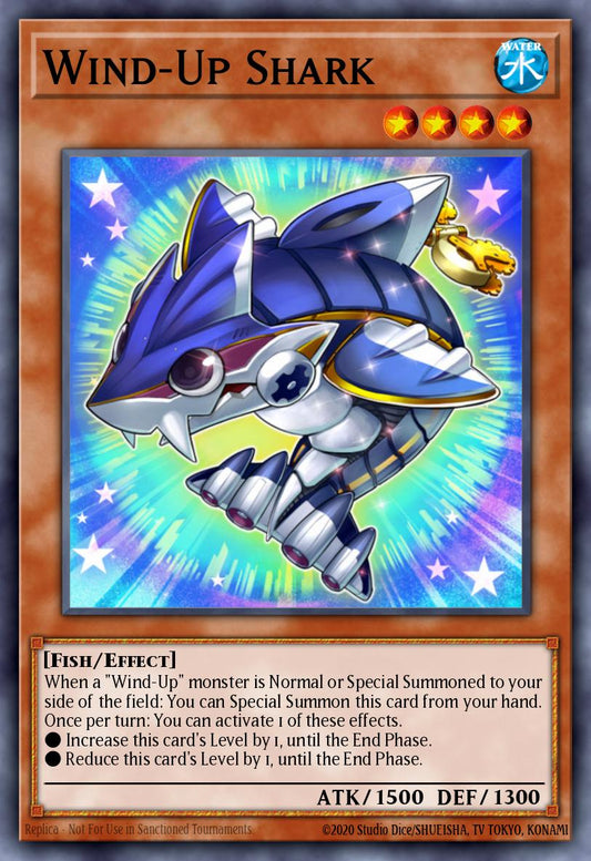 (180) YuGiOh TCG RA04: Quarter Century Stampede Single: Wind-Up Shark (V.1 - Platinum Secret Rare)  Platinum Secret Rare
