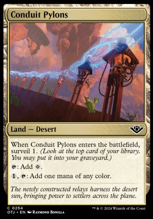 (254) Magic The Gathering Outlaws of Thunder Junction Single: Conduit Pylons  Holo Common