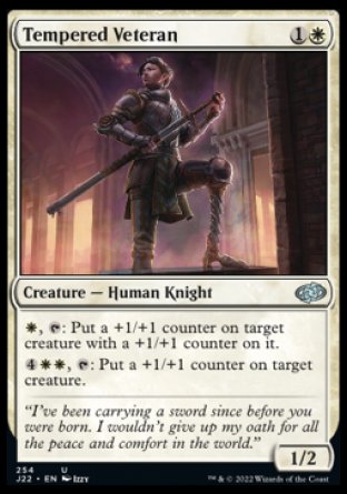 (254) Magic The Gathering Jumpstart 2022 Single: Tempered Veteran  Uncommon