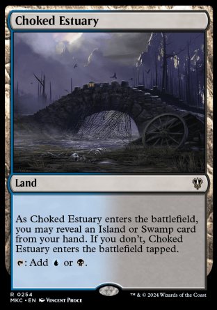 (254) Magic The Gathering Commander: Murders at Karlov Manor Single: Choked Estuary  Rare