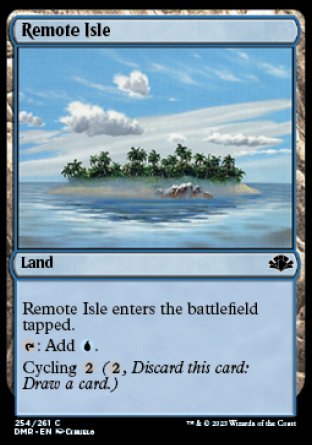 (254) Magic The Gathering Dominaria Remastered Single: Remote Isle  Common