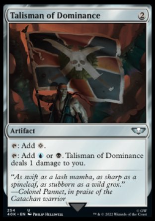 (254) Magic The Gathering Universes Beyond: Warhammer 40000 Single: Talisman of Dominance (V.1) Holo Uncommon
