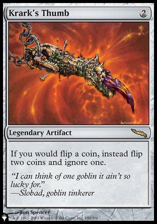 (190) Magic The Gathering The List Single: Krark's Thumb  Rare
