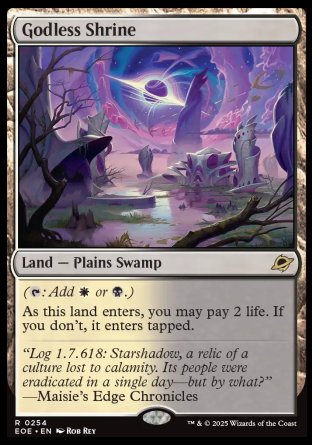 (254) Magic The Gathering Edge of Eternities Single: Godless Shrine Holo Rare
