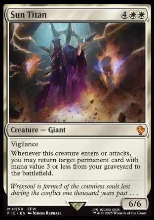(254) Magic The Gathering Commander: Magic: The Gathering - FINAL FANTASY Single: Sun Titan  Mythic