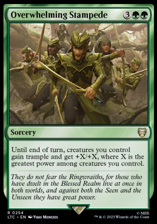 (254) Magic The Gathering Commander: The Lord of the Rings: Tales of Middle-earth Single: Overwhelming Stampede  Rare