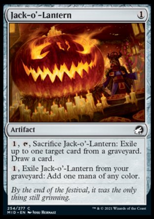 (254) Magic The Gathering Innistrad: Midnight Hunt Single: Jack-o'-Lantern Holo Common