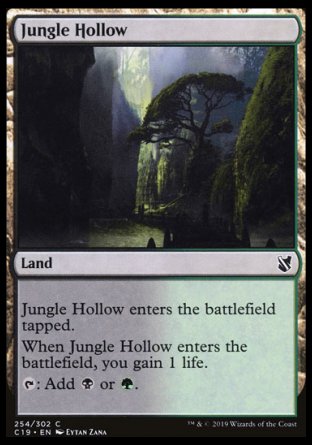 (254) Magic The Gathering Commander 2019 Single: Jungle Hollow  Common