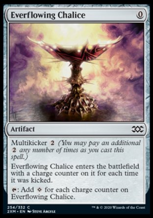 (254/332) Magic The Gathering Double Masters Single: Everflowing Chalice Holo Common